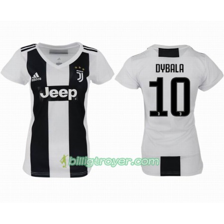 Billige Fotballdrakter Juventus DYBALA 10 Dame Hjemmedraktsett 2018/19 Kortermet